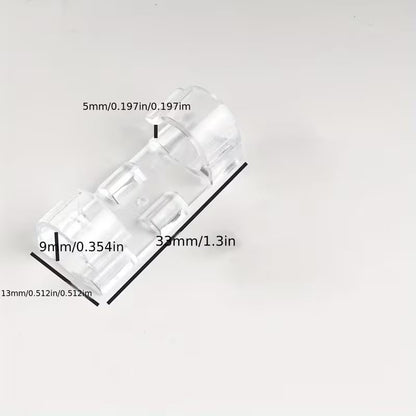 Adhesive Cable Holders 100 Pack Clear Plastic Clips with Peel and Stick Backing for Organizing Power Cords on Walls and Under Desks, 100pcs