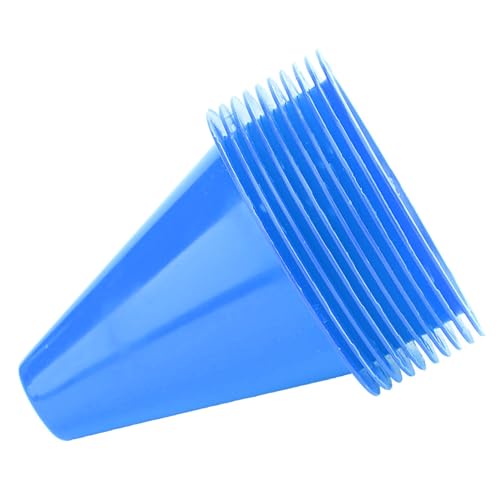 10pcs Football Cones Soccer Training Discs Football Marker Poles Flat Square Bottom Stackable for Soccer Training - color: Blue