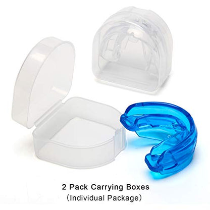 Coolrunner Double Braces Mouth Guard, Youth Sports Athletic Mouth Guards | Mouthguard for Upper and Lower Teeth Protection Required for Youth, Teenager and Adults (Blue) (Blue)