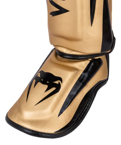 Venum Elite Standup Shin Guards - color: Gold/Black, size: Medium