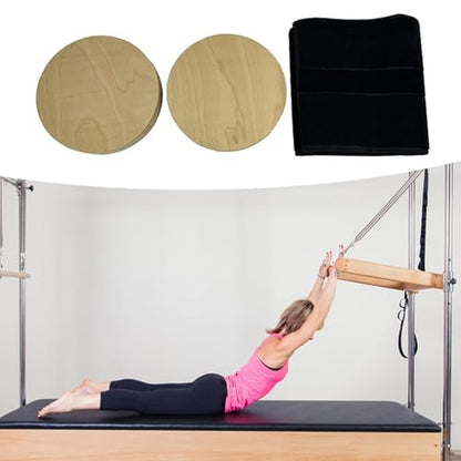 Menolana Rotating Discs, Wooden Rotator Discs, Compact Versatile for Women and Men, Pilates Equipment, Twist Board Strengthen