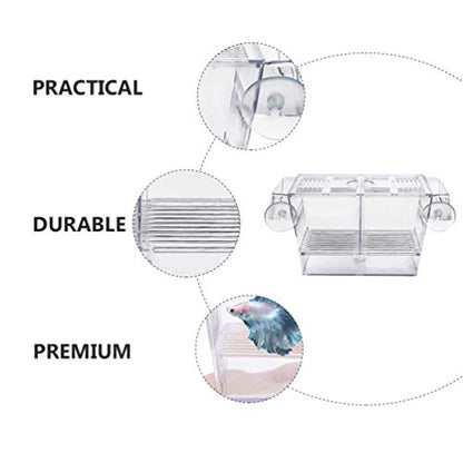 POPETPOP 1pc Fish Breeding Box Floating Incubator for Fry Cup Container for Betta and Guppy Fish