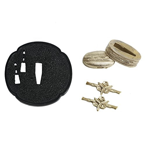 Katana Handmade Full Tang Sharp, Alloy Tsuba Japanese Samurai Sword High Carbon Steel 1060,T10 1095, 40-Inch - color: Shuang tan