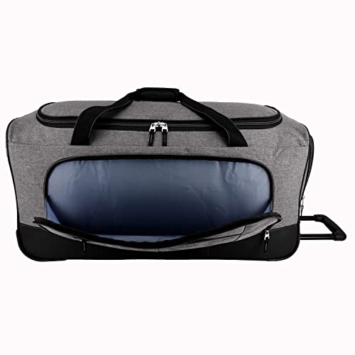 Pacific Gear Duffel Bag with Rolling Wheels - color: Gray, size: 30 inch