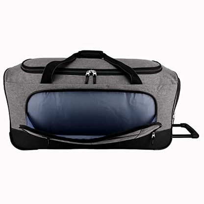Pacific Gear Duffel Bag with Rolling Wheels - color: Gray, size: 30 inch