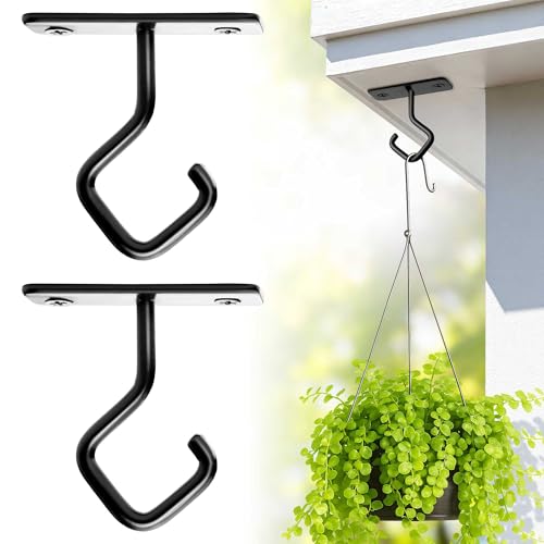 Ceiling Hooks for Hanging Plants - Iron Plant Hanger for Wall Mount - 2 Pack/2.5 Inch Ceiling Hook for Indoor Use - size: 2.5 Inch, style: Ceiling Hooks 2 Pc
