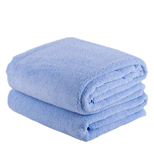 JML Microfiber Bath Towels, 30"x60", 2 Pack, Blue - color: Blue, size: 30 in x 60 in