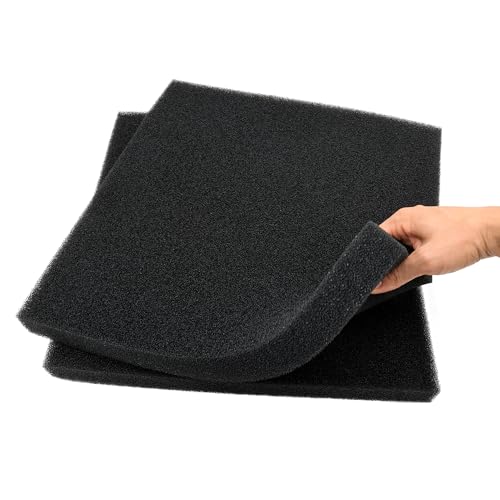 Aquarium Filter Bio Sponge Pad, Foam Sponges Filter Media, Cut fit it Filter Accessories for Fish Tanks and Ponds (18"x18"x1.6" (35PPI) 2 Pack)