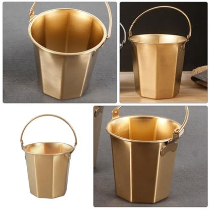 Toddmomy Stainless Steel Water Bucket Handle Portable Storage Container for Outdoor Camping Fishing and Household Use and Deep Design for Versatile Liquid Storage