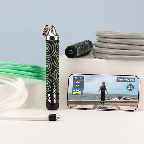 Crossrope AMP Smart Jump Rope Set with Interchangeable Weighted Ropes - size: Extra Small - (User Height 4'6.5" - 5'0.5")