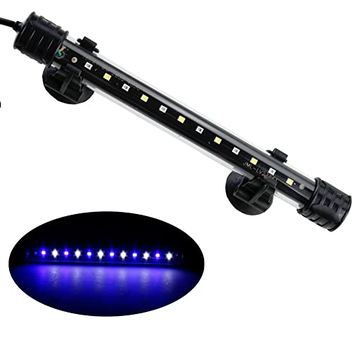 AQUANEAT Aquarium LED Submersible Light 7.5 Inch Underwater Fish Tank Light (White & Blue) - color: White & Blue