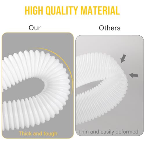 Pool Hoses for Above Ground Pool, 2 PACK 1.25 Inch Pool Filter Hose Accessory Bump Replacement Hose 59 Inch Long with 2 Holders and 4 Clamps