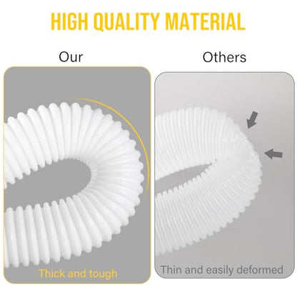 Pool Hoses for Above Ground Pool, 2 PACK 1.25 Inch Pool Filter Hose Accessory Bump Replacement Hose 59 Inch Long with 2 Holders and 4 Clamps