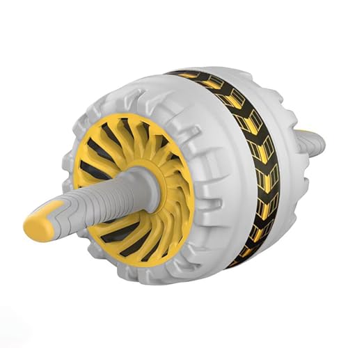 Ab Roller Wheel with Foam Knee Pad Abdominal Workout Equipment Core Exercise Wheel for Man Women Gymnastics Home Gym Core Training Fitness Equipment - size: Yellow