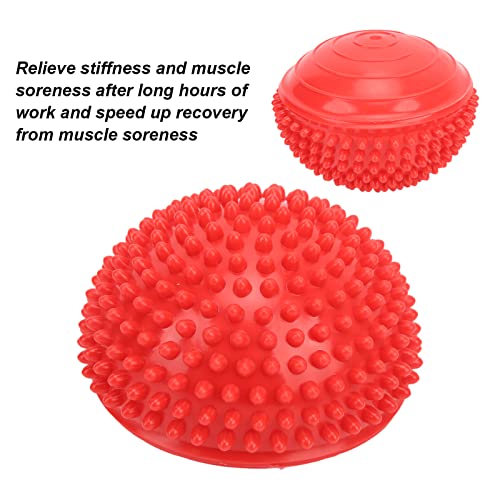 Massage Ball, Rubber Therapy Ball for Deep Tissue Relief & Muscle Recovery, Portable Self Massage Tool for Gym Office Home Use (Red) - color: Red