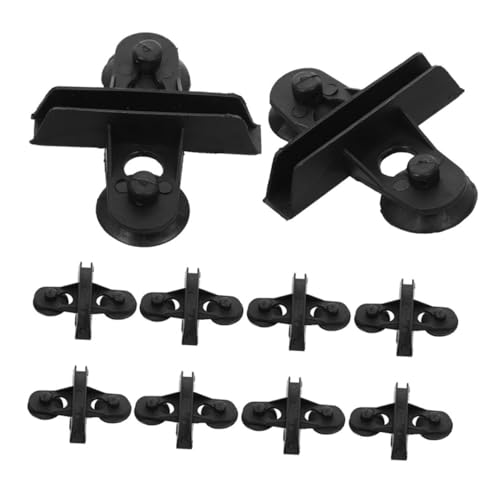 KESYOO 25pcs Fish Tank Divider Clips Cup Holders for Aquarium Isolation Lightweight Plastic Easy Installation Non- Grip for Secure Dividers and Aquatic Plants - color: Black