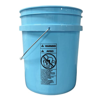 3.5 Gallon Aqua Food Grade BPA Free Bucket Pail with White AirTight Screw on Lid (Pack of 2)