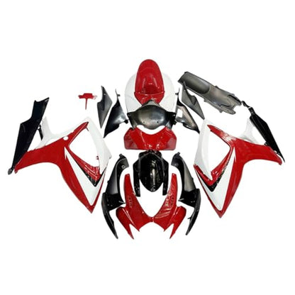 Injection Mold Fairings Kit Fit for Suzuki 2006 2007 GSXR600 GSXR750 K6 06 07 ABS Plastics Bodywork White Black Red Body Kits - size: Style 20