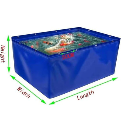 Waterproof PVC Aquarium Bag with Drain Valve - Durable Tear-Resistant Folding Fish Pond for Emergency Water Supply & Pond Culture - Heavy-Duty Plastic Pool Solution - size: 2*2*1m