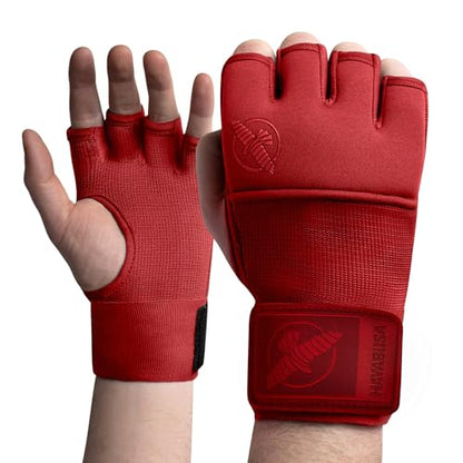 Hayabusa Deluxe Quick Wraps for Men and Women - Boxing & Martial Arts Hand Wraps - color: Red, size: Small