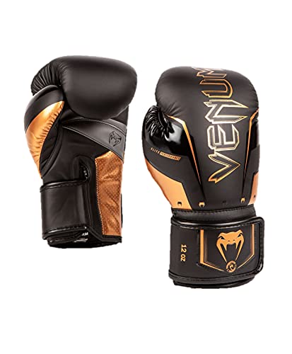 Venum Elite Evo Boxhandschuhe - color: Black/Bronze, size: 10 oz