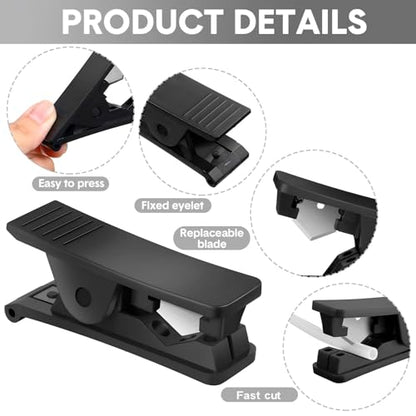 3 Pieces PTFE Plastic Tubing Cutter Hose Tube Cutter Pipe Accurate Tube Cutting Tool for Nylon PVC PU Tubing and Hose Cut up to 3/4 Inch OD (Black) - color: Black