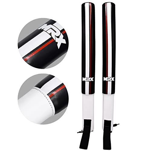 MRX MMA Boxing Training Striking Sticks Padded Pair Boxing Focus Precision Sticks Punch Speed Training Hand Target Ideal for Martial Arts, Muay Thai - color: Black White
