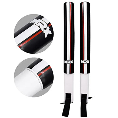 MRX MMA Boxing Training Striking Sticks Padded Pair Boxing Focus Precision Sticks Punch Speed Training Hand Target Ideal for Martial Arts, Muay Thai - color: Black White