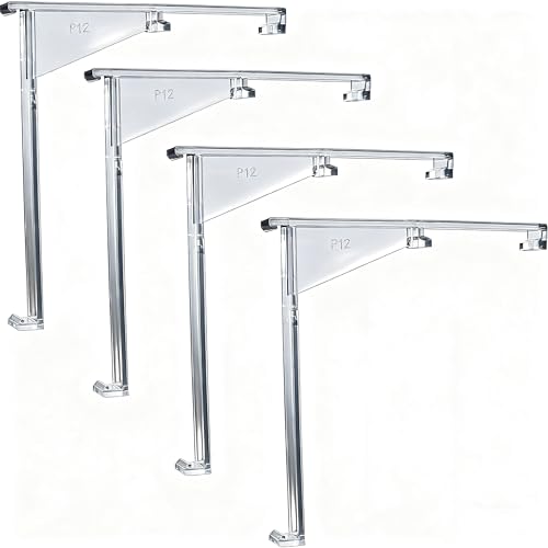 4pcs Valance Clips 3.5" Clear Vertical Blind Hidden Retainer Holder Installation Bracket with Built in Valance Outside Mount The headrail Size Measured 1.5"(38mm) in Top