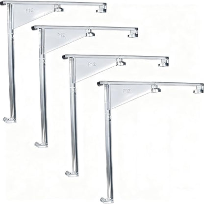 4pcs Valance Clips 3.5" Clear Vertical Blind Hidden Retainer Holder Installation Bracket with Built in Valance Outside Mount The headrail Size Measured 1.5"(38mm) in Top