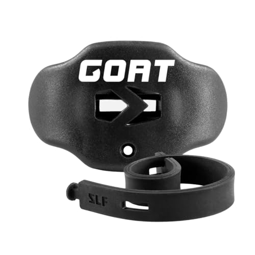 SLEEFS Football Mouth Guard - Youth Mouthguard with Strap - Lip/Teeth Protector Mouthpiece - No Boil - for Youth/Adults, Maximum Air Flow, for All Sports - Cross - color: Goat Black