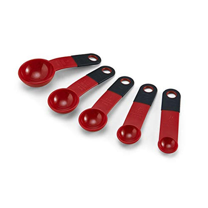KitchenAid KE057OHERA Classic Measuring Spoons, set of 5, Red - color: Red