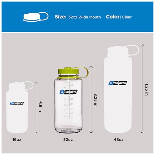 Nalgene Sustain 32 oz. Wide Mouth Water Bottle - color: Clear, size: 32 Ounces