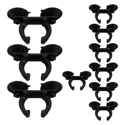 10pcs Aquarium Suction Cup Clips: Fish Tank Holder - Plastic Heater Clamp for Reptile Glass Fish Supplies Pumps Tubing Light Plant Decorations