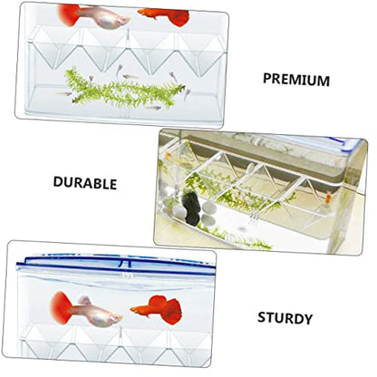 3 Pcs Small Fish Breeding Box - Freestanding Self-Floating Isolation Hatchery for Guppy and Fry in Aquarium