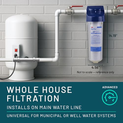 3M Aqua-Pure AP101T Whole House Transparent Water Filter Housing, Ideal for 1-2 Bath Homes, Standard 1-high Drop-in Cartridge - style: AP101T Transparent Housing