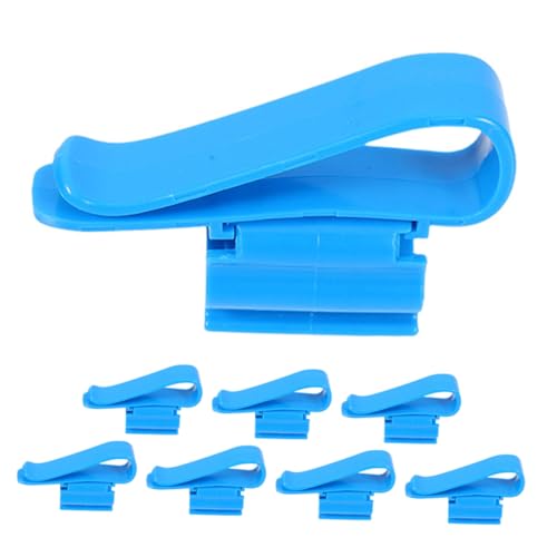YARNOW 8PCS Adjustable Aquarium Water Hose Clamps Soft PVC Tube Fixing Clips for Fish Tank Space-Saving Hose Holder and Connector - color: Blue