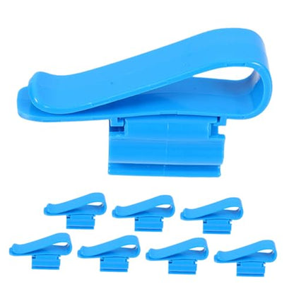 YARNOW 8PCS Adjustable Aquarium Water Hose Clamps Soft PVC Tube Fixing Clips for Fish Tank Space-Saving Hose Holder and Connector - color: Blue