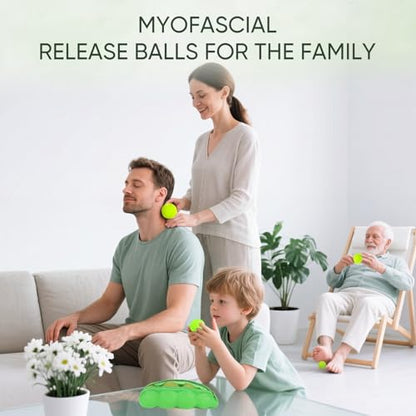 2 Soft 2 Hard Massage Lacrosse Balls, 4 Sizes for Myofascial Release