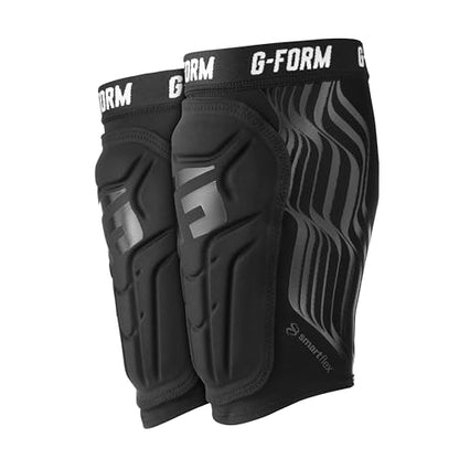 G-Form V2 Shin Guards NOCSAE, Adult - color: Black/Gloss Black, size: X-Large