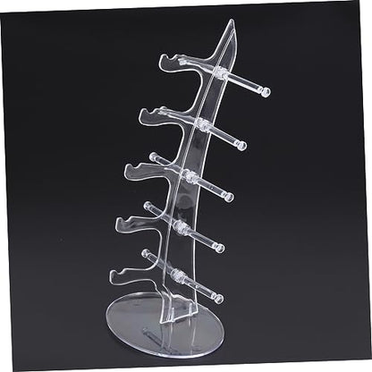 ULTECHNOVO 5pairs Transparent Acrylic Sailboat Glasses Display Stand Rack for Sunglasses and Eyeglasses Home Use and Glasses Shop Showcase