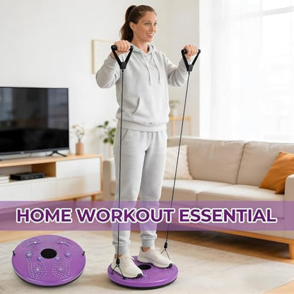 Waist Sculptor, 2026 New Lovely Waist Twister Machine Exercise with Arm Bands, Adjustable Ab Twister Board Twisting Waist Disc for Legs, Buttocks, Hip Exercise Training, Shaping the Body - color: Green