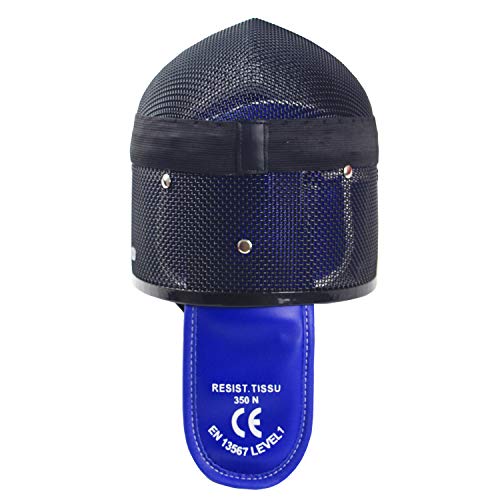 LEONARK Fencing Epee Mask Hema Helmet CE 350N Certified National Grade Masque - Fencing Protective Gear - color: Black, size: Medium