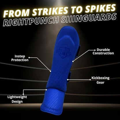 Martial Arts Shin Guards, Leg Protection for MMA, Kickboxing Training Instep Protection, Muay Thai Martial Arts Sparring Training Gear - color: Blue, size: X-Small