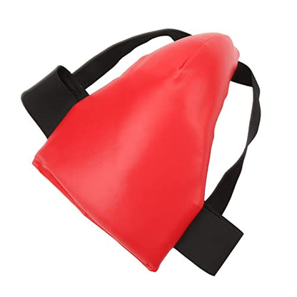 Boxing Groin Guard, Red Boxing Crotch Protector Jock Strap Supporter Adjustable Athletic Supporter Jock Strap Groin Protector Cup Men for Martial Arts for Boys Youth (M)