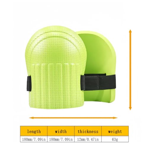 men's and women's gardening knee pads - lightweight waterproof foam knee pads and easy to install, with adjustable hook and loop strap (green) - color: green