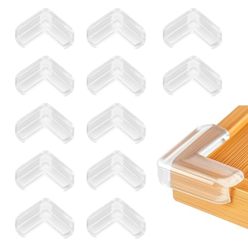12 Pcs Clear Corner Protector, 40 * 15 * 40mm Table Edge Guards for Proofing - Safety Bumpers for Furniture Corners & Sharp Edges - size: 12pcs