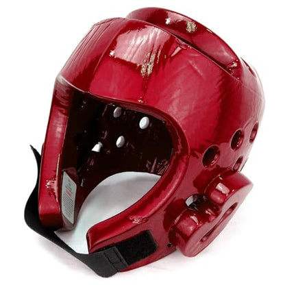 AAMA Custom Foam Sparring Gear Set - Foam Headgear, Olympic Style Chest Guard, Foam Punch and Kick - color: RED