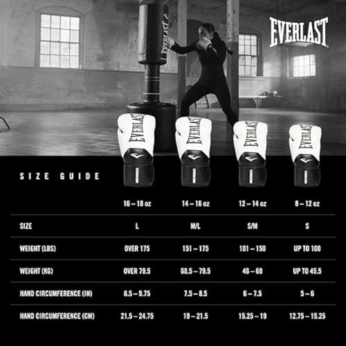 Everlast Elite 2 Boxing Gloves - color: White/Black, size: 12 oz