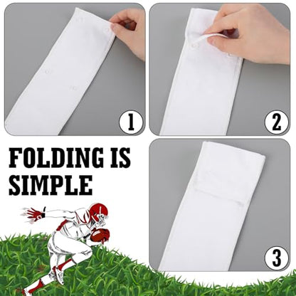 Fanfanwin 6 Pcs Football Towels with Buttons Quick Dry Sports,White | Button Design Prevents Slipping, Quick Dry Basketball Workout, Lightweight Sweat Absorbent Towels Athletes Gym Training Use - color: White
